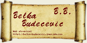 Belka Budečević vizit kartica